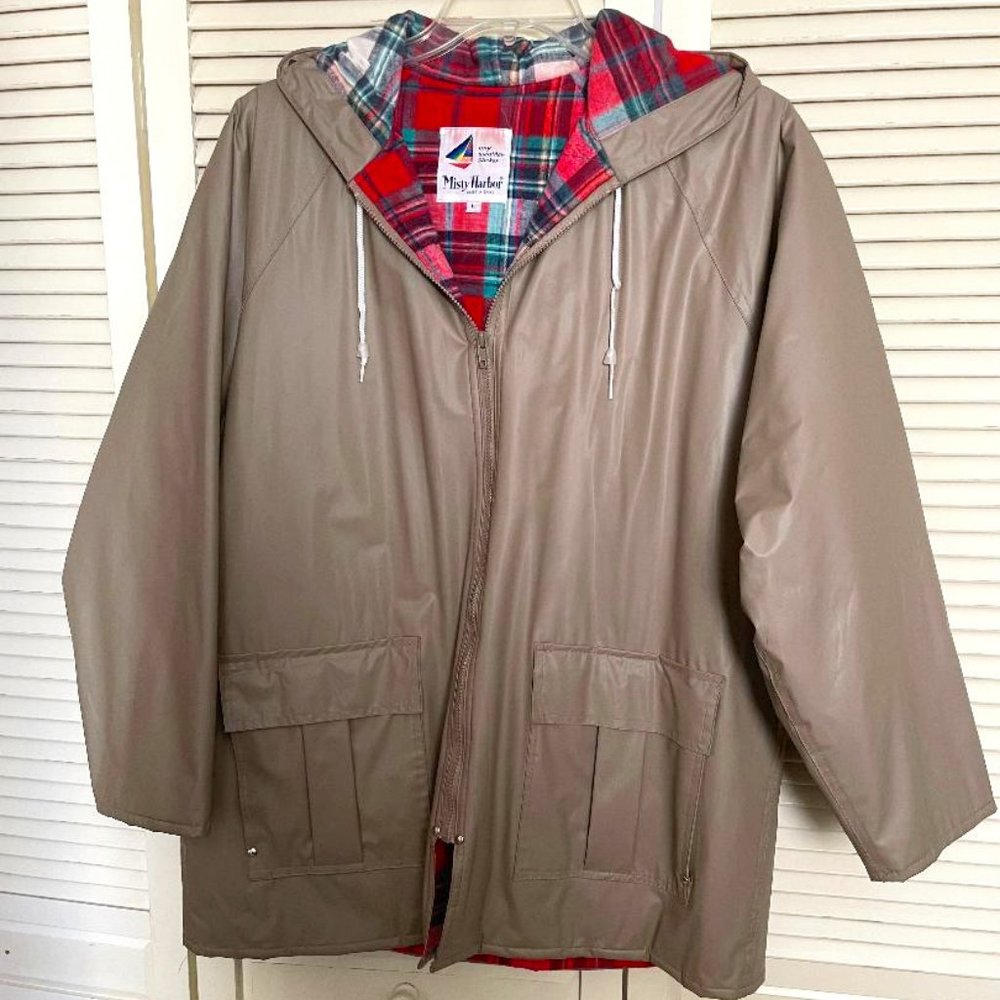 Vintage Misty Harbor Slicker Hooded Rain Coat Jacket Women's Large